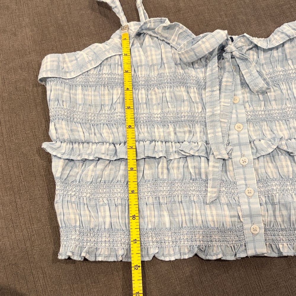 American Eagle Smocked Ruffle Tank Top - Size Large - NWT!! women’s tanks tops - Picture 10 of 12